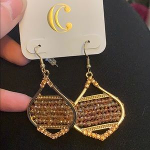 Rose gold drop earrings